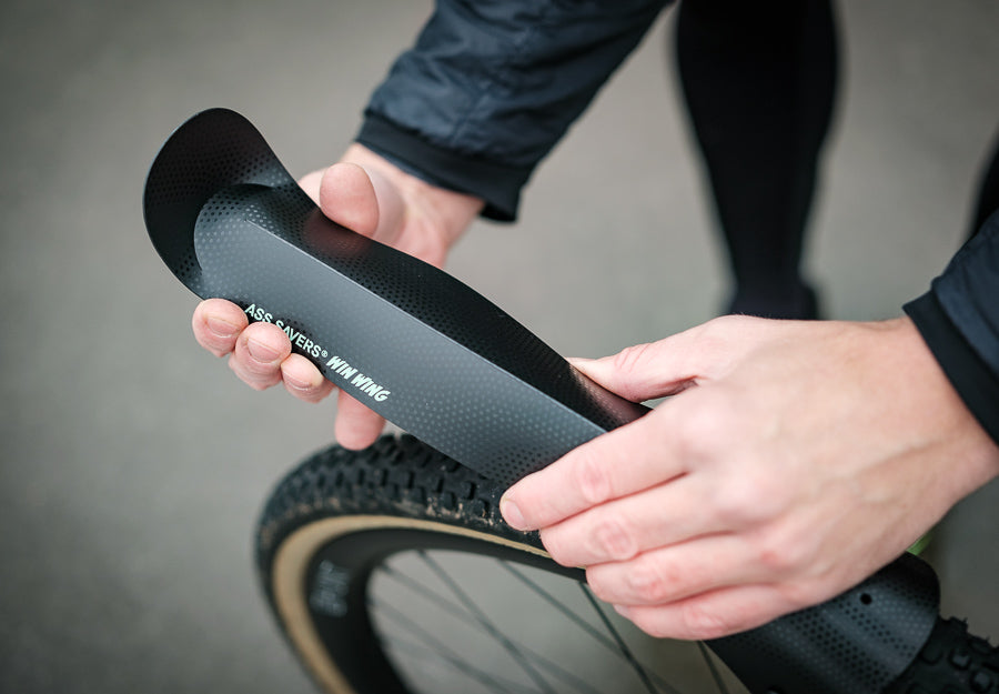 Parafango Posteriore Ass Savers Win Wing 2 Per Bici Gravel E CX – Nero – Design Deviazione Acqua - Foto 3